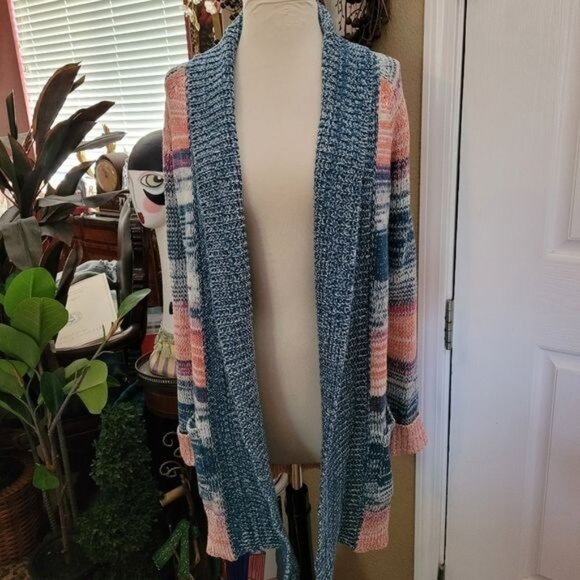 Sundance Sweaters - Sundance Anthropologie Long Knit Cardigan Duster Striped XS No Belt